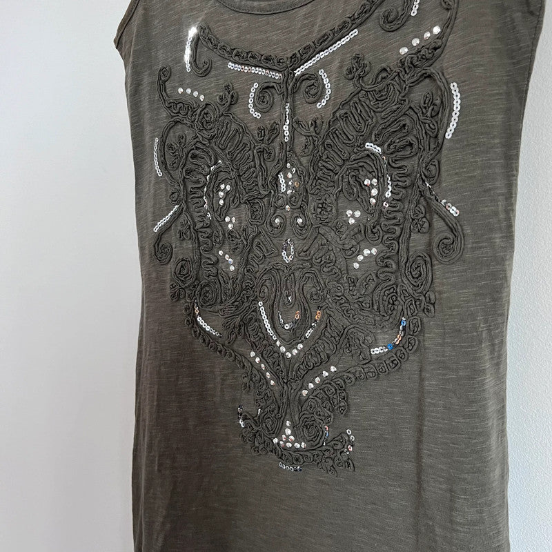Long tank vest with sequins by Dorothy Perkins