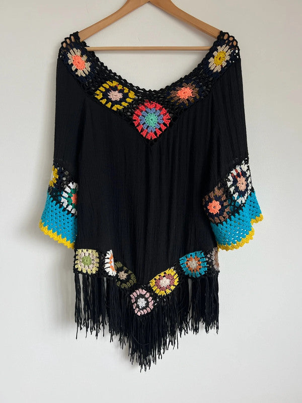 Stunning retro hippy top/cover-up