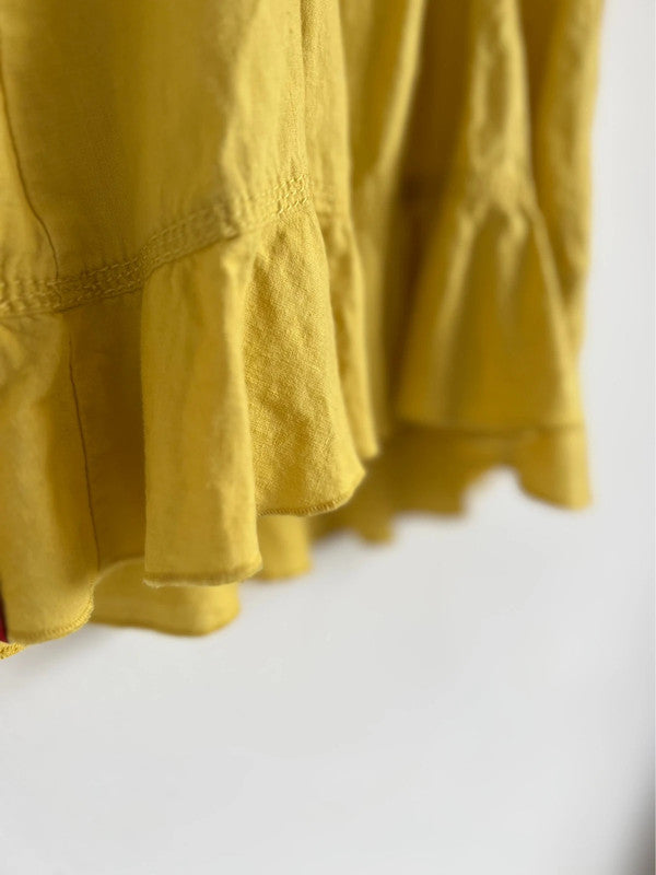 Gorgeous flowy yellow linen cami by edc